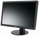 A computer monitor that takes advantage of the polarizing properties of liquid crystals to produce images on a screen