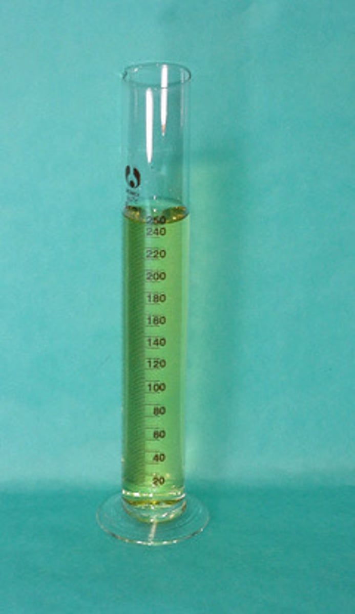 <p>It can be used to make ACCURATE measurements of the volume of liquids.</p><p>Lab space; grey cabinet</p>