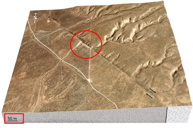 What is the sense of motion along the fault in the above picture?