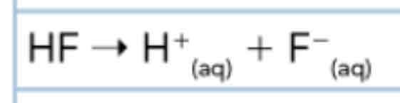 <p>Libere les ions H+ dans l’eau , composition H+ et non metal , </p>