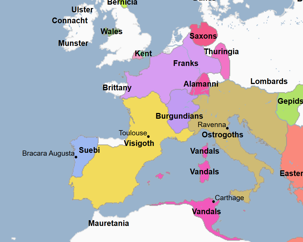 <p>395 - 531 - Balti Dynasty of the Visigoths (All Facts) </p>