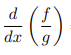 <p>Quotient Rule [Derivative]</p>