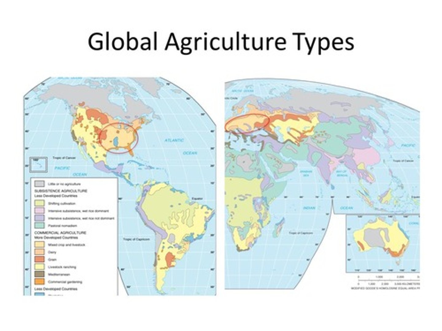 <p>Divides the world into 11 agricultural regions based on agricultural products &amp; climate</p>