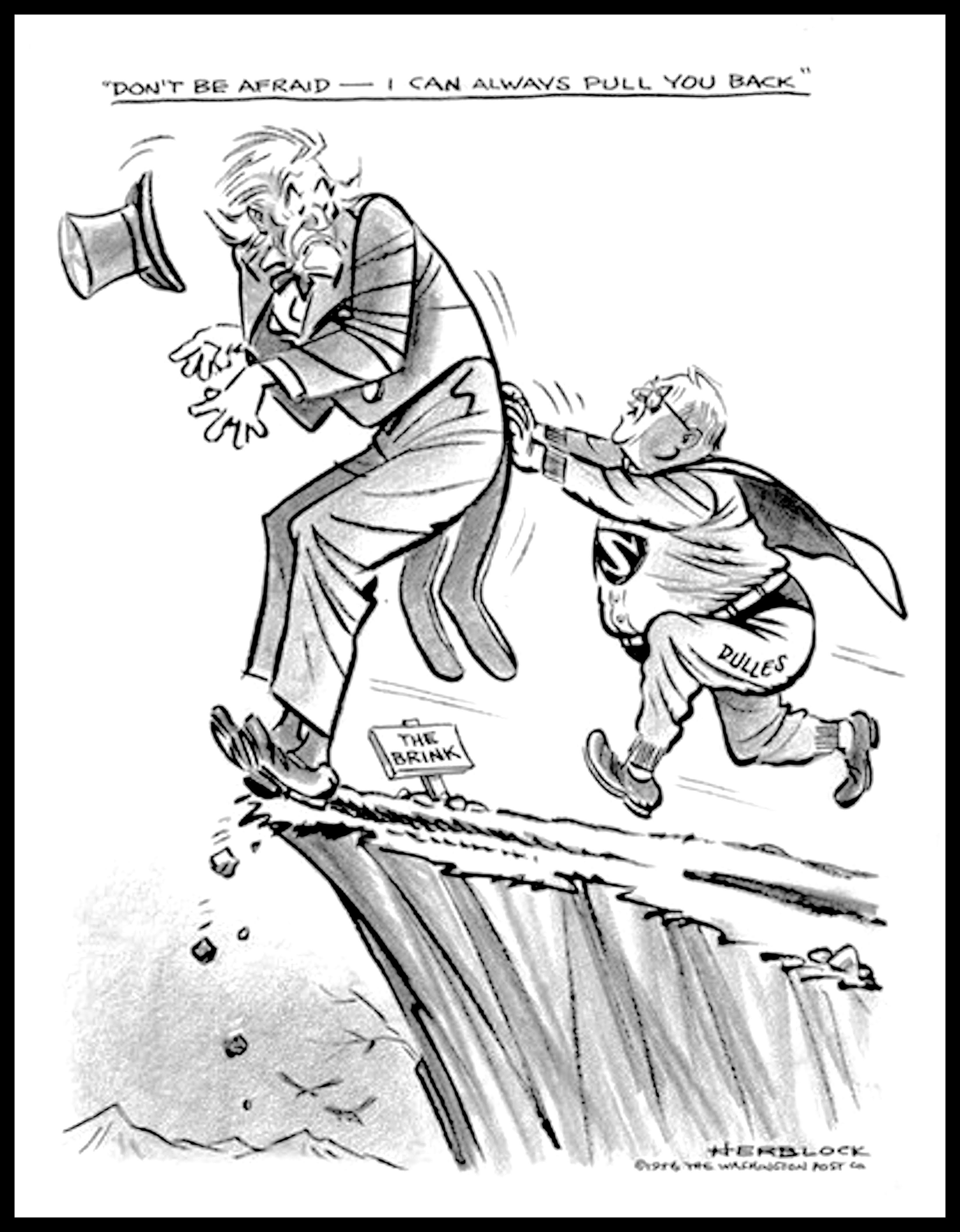 <p>Pushing Uncle Sam to the Cliff (edge)</p>