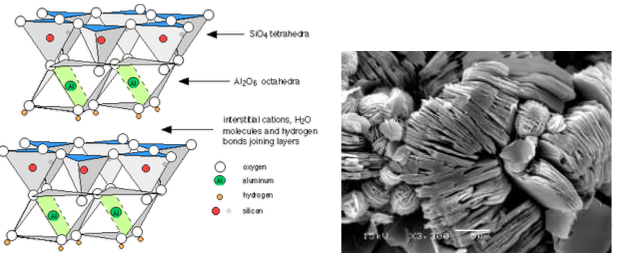 <p><span>A partir du schéma et de la photographie microscopique présentés ci-dessous, donnez la formule chimique du matériau et décrivez sa morphologie ? (4 points)</span></p>
