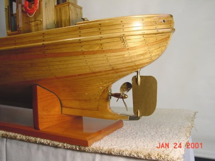<p>Steering device, usually a vertical blade attached to a post at, or near, the stern of the boat.</p>