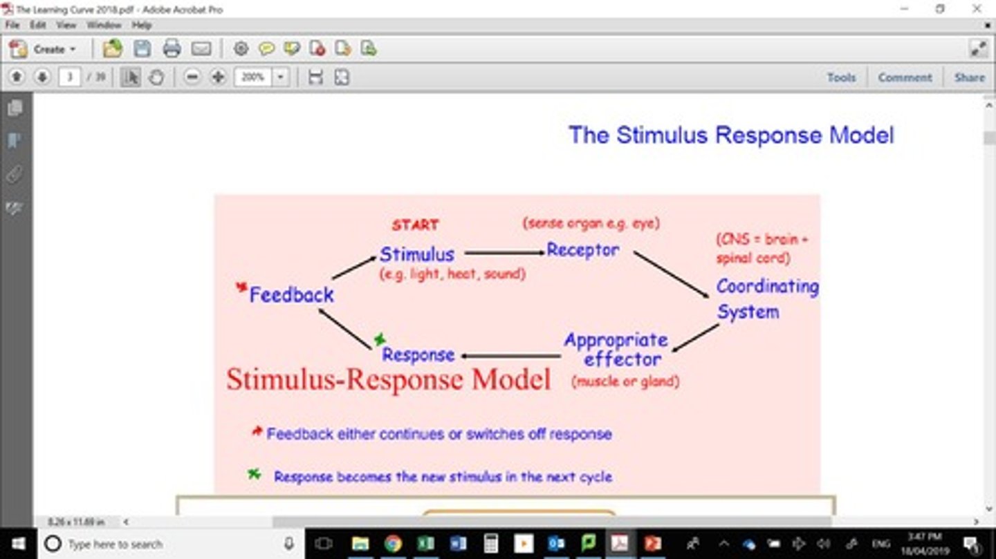 <p>They detect changes in the environment and send signals to coordinating centers to initiate appropriate responses.</p>
