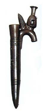 <p>Chaqui Taclla </p><p>symbolique : Bâton Maïs Récipient</p>