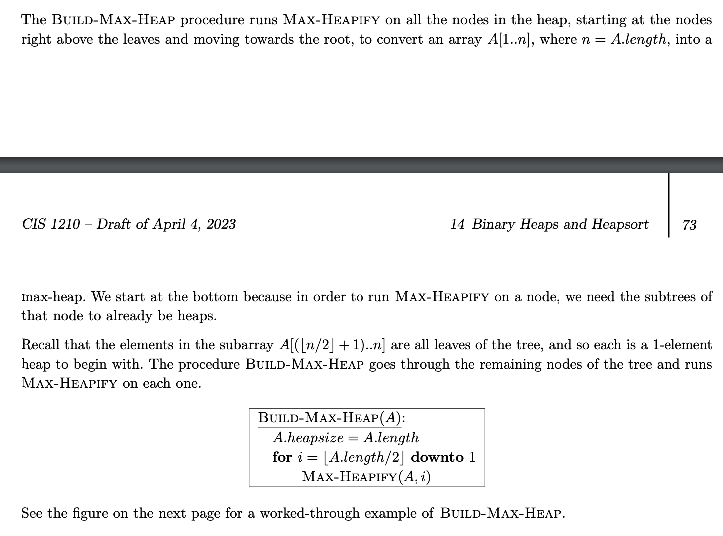 <p>Correctness of Build Max Heap</p>