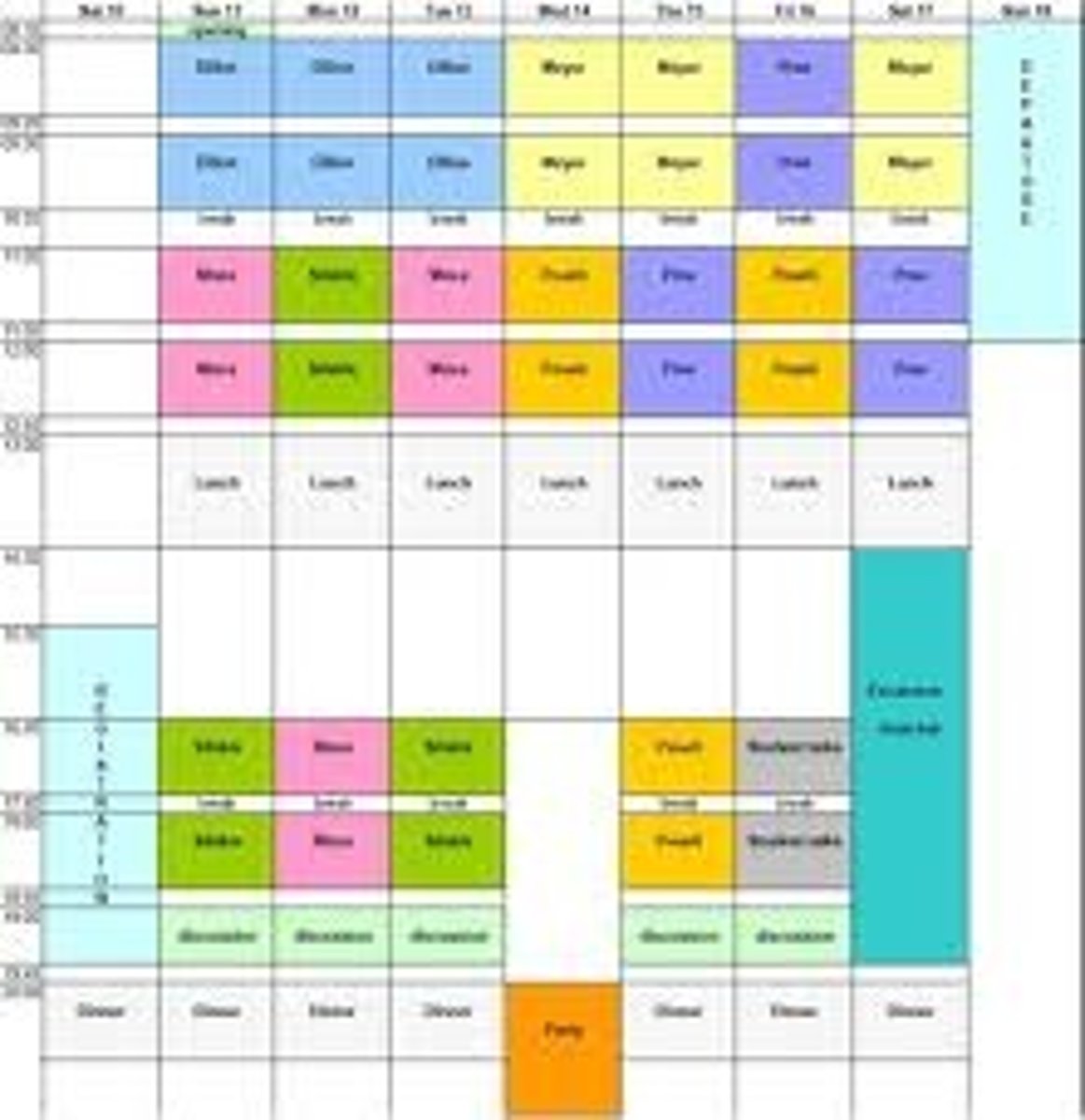 <p>schedule</p>