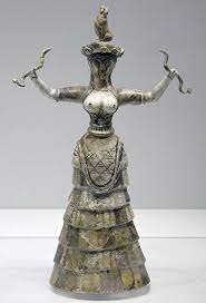from the palace at Knossos (Crete), Greece
ca. 1600 BCE. 
Faience