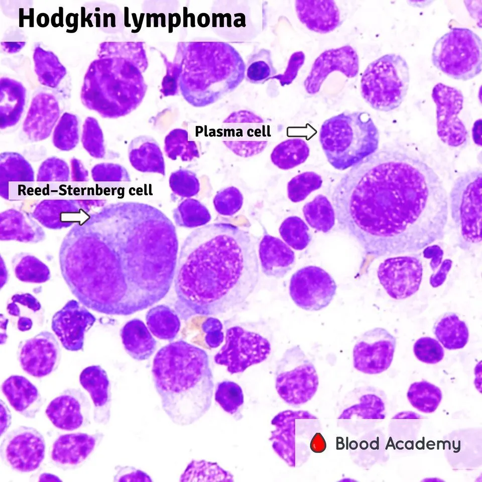 <p> Found in younger patients, Reed-Sternberg cell found in Bone marrow, Present with fever of unknown origin</p>