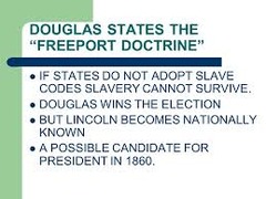 <p>Idea authored by Stephen Douglas that claimed slavery could only exist when popular sovereignty said so</p>