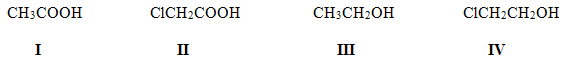 <p>Rank the following compounds in order of increasing acidity, putting the least acidic first.</p>