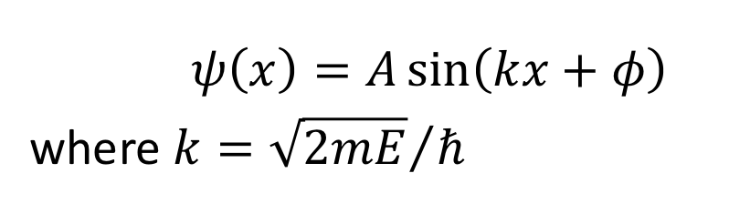 <p>for this solution, what is the wavefunction when x = l ?</p>