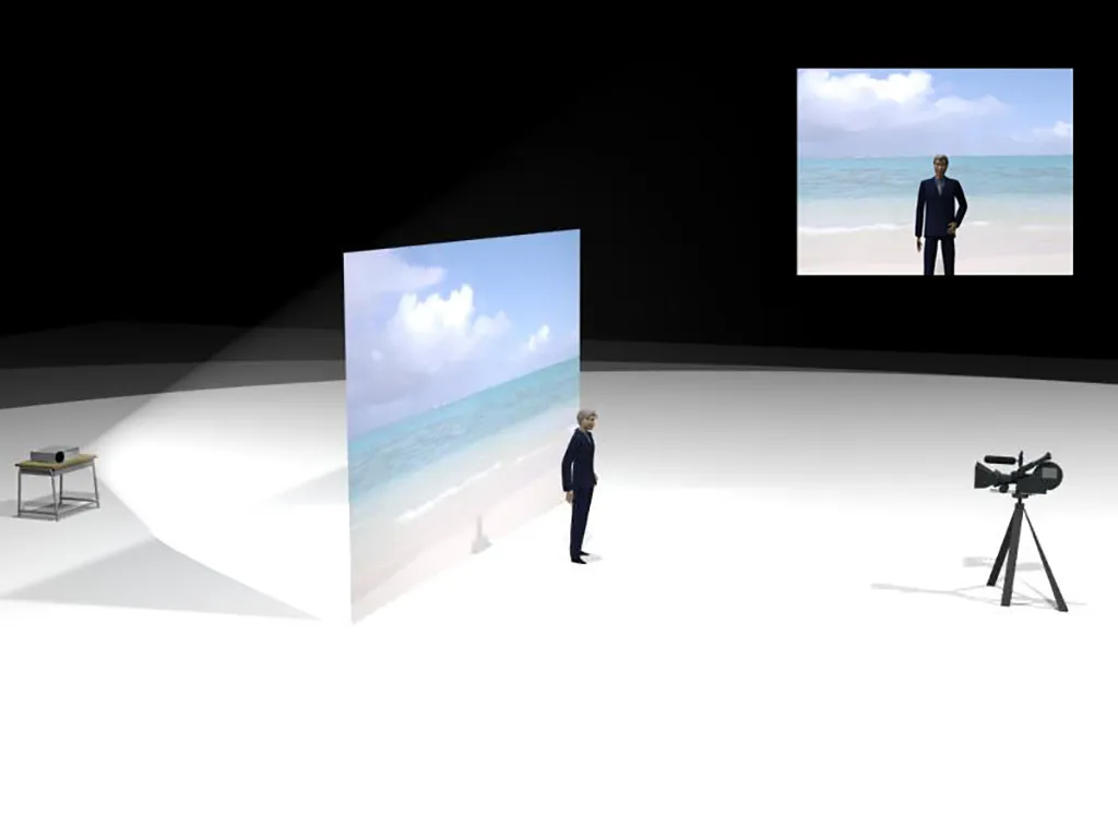 <p>Shooting images behind a screen </p>