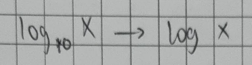<p>(1) logs with a base of 10</p>