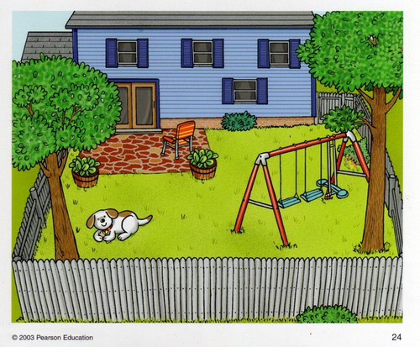 <p>garden; yard</p>