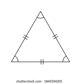 has 3 equal sides All three angles are =
All angles in a equilateral triangle measure 60 degrees, regardless of length of sides.