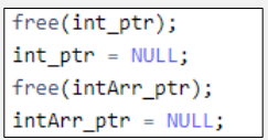 <p>When memory is allocated using malloc, it has to be manually released</p><p>not releasing memory can cause memory leaks</p><p>rule of thumb: when there is malloc, must be free </p>