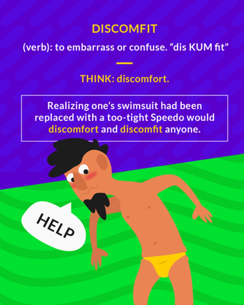 <p>(verb) to embarrass and confuse</p>