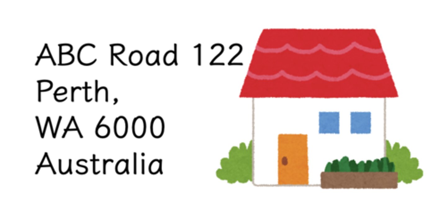 <p>address (eg of house),residence,domicile</p>