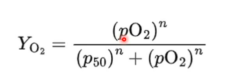 <ul><li><p class="my-2 [&amp;+p]:mt-4 [&amp;_strong:has(+br)]:inline-block [&amp;_strong:has(+br)]:pb-2">The Hill equation was developed by Archibald Hill in 1910 to analyze how hemoglobin binds oxygen (O₂).</p></li><li><p class="my-2 [&amp;+p]:mt-4 [&amp;_strong:has(+br)]:inline-block [&amp;_strong:has(+br)]:pb-2">Hill assumed hemoglobin could bind multiple O₂ molecules all at once, with <em>infinite cooperativity</em> (all or none binding).</p></li><li><p class="my-2 [&amp;+p]:mt-4 [&amp;_strong:has(+br)]:inline-block [&amp;_strong:has(+br)]:pb-2">The Hill equation mathematically models the degree of hemoglobin oxygen saturation (<span style="font-family: KaTeX_Main, &quot;Times New Roman&quot;, serif; line-height: 1.2; font-size: 1.21em;"><span>YO2</span></span>) based on oxygen pressure (<span style="font-family: KaTeX_Main, &quot;Times New Roman&quot;, serif; line-height: 1.2; font-size: 1.21em;"><em><span>pO</span></em><span>2</span></span>), using an exponent <span style="font-family: KaTeX_Main, &quot;Times New Roman&quot;, serif; line-height: 1.2; font-size: 1.21em;"><em><span>n</span></em></span> for cooperativity: (attached)</p></li><li><p class="my-2 [&amp;+p]:mt-4 [&amp;_strong:has(+br)]:inline-block [&amp;_strong:has(+br)]:pb-2"><em>In real life,</em> hemoglobin does not bind all 4 O₂ molecules at once, and the actual cooperativity (n) can be a non-integer value, reflecting partial cooperative binding.</p></li></ul><p></p>