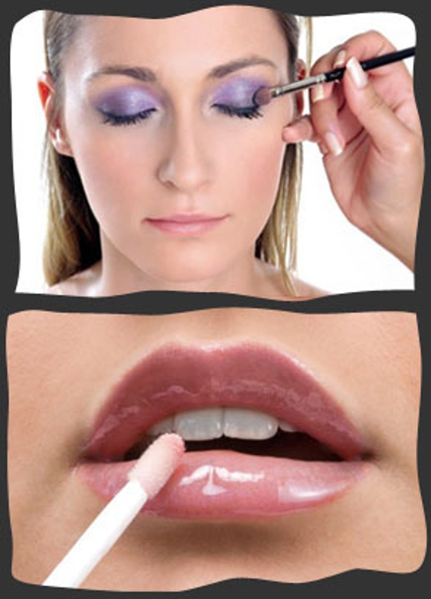 <p>to put on makeup</p>
