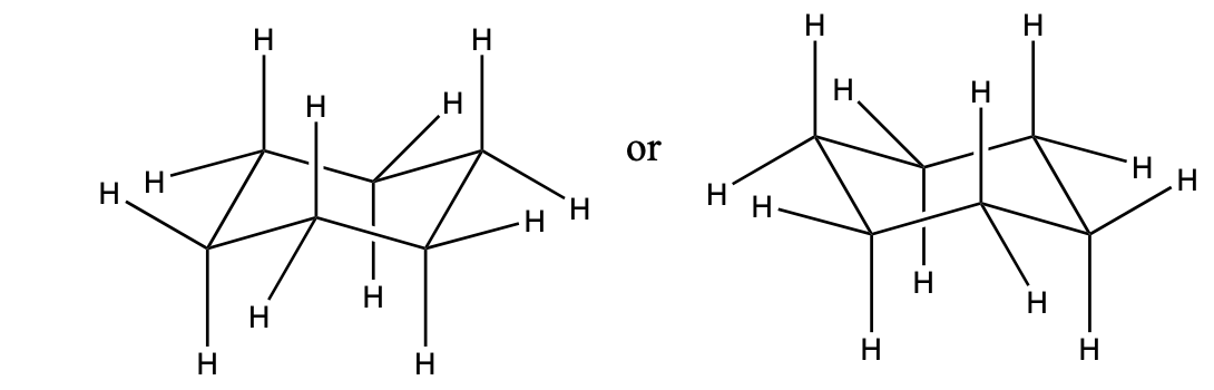 <ul><li><p>only use solid lines</p></li><li><p>it’s not usually necessary to show all the hydrogens on the ring</p></li><li><p>Practice drawing these chair conformations with the axial and equatorial bonds. Make sure the bonds are pointing at the correct directions.</p></li></ul><p></p>