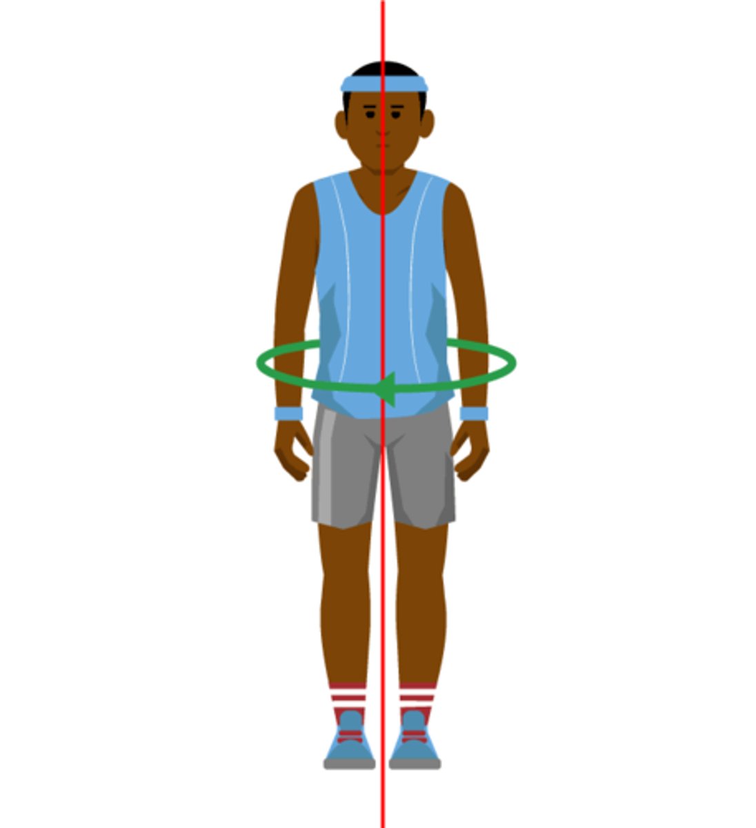 <p>- also called the vertical axis, longitudinal axis, and long axis</p><p>- up and down</p><p>- movements occur in the transverse plane (perpendicular to it)</p><p>- Motions: neck/trunk- rotation. shoulder/hip- medial (internal) rotation, lateral (external) rotation, and horizontal abduction and adduction. forearm- pronation and supination.</p>