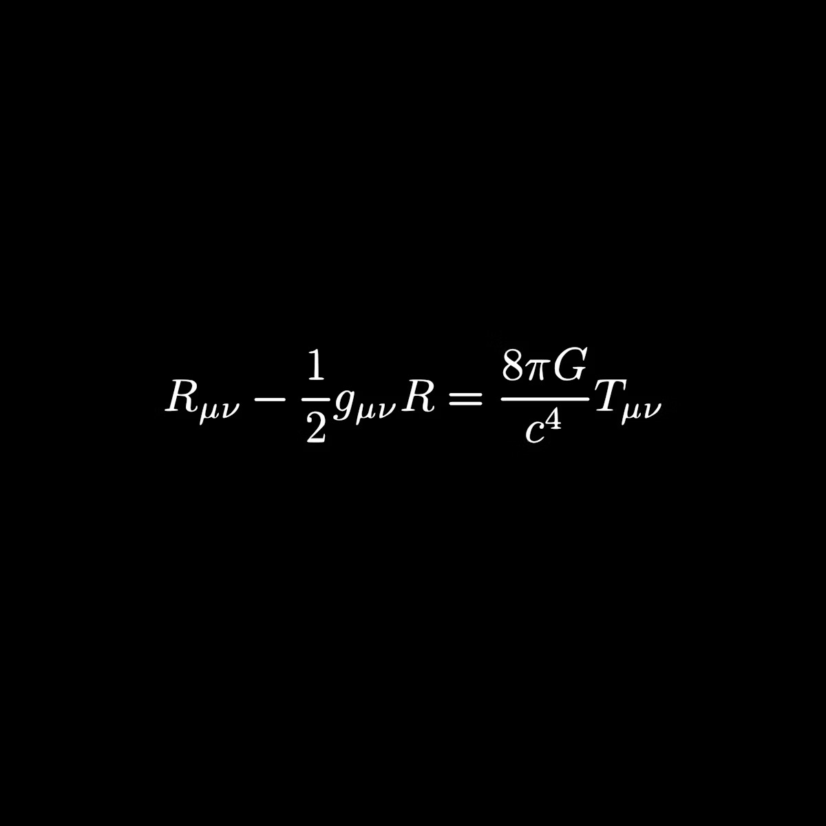 <p>It describes the way spacetime bends in response to the presence of matter.</p>