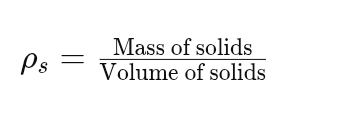 <p>Mass of soil solids only per unit volume, excluding pores.</p>