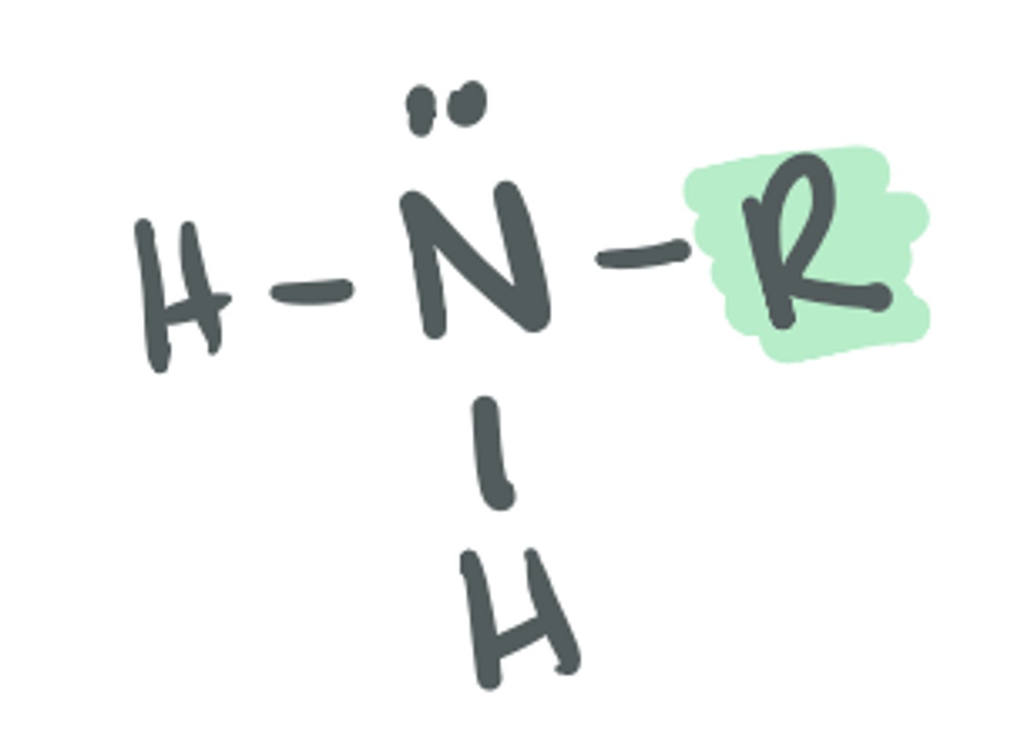 <p>based on the structure of ammonia, where 1 of the H atoms is replaced with a C group</p>