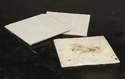 <p>A 4” x 4” square of ceramic fiber, it provides a surface for hot beakers so that the beaker does not come in contact with a cold countertop and shatter</p>