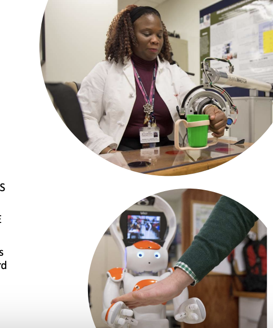 <ul><li><p>Ideally, the robot should take on three roles as demonstrator, observer, and helper, and co-act with the patient  </p></li><li><p>Helper role is often seen in hands-on effector THERAPY ROBOTS (e.g., ADLER, Theradrive) </p></li><li><p>Demonstrator and Observer Roles are often found in ASSISTIVE ROBOTS or SERVICE ROBOTS (e.g., Nao) </p><ul><li><p>i.e., look at patients performing tasks —&gt; provide feedback —&gt; monitor </p></li></ul></li><li><p>Fluid transitioning from contact to non-contact with a patient is not often done due to huge safety concerns about soft and hard impacts</p></li></ul><p></p>