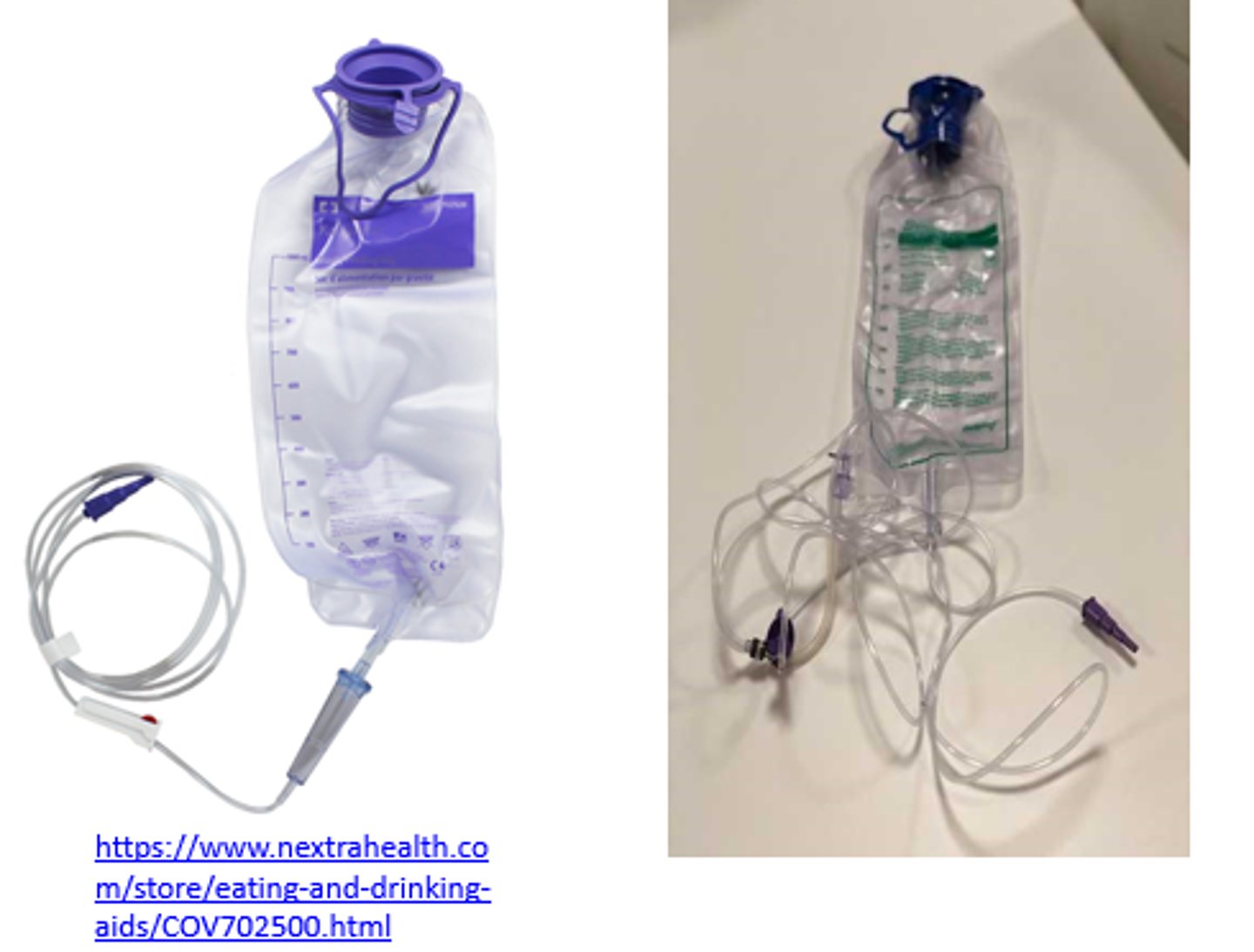 <p>What is key feature of feeding bag and tubing?</p>