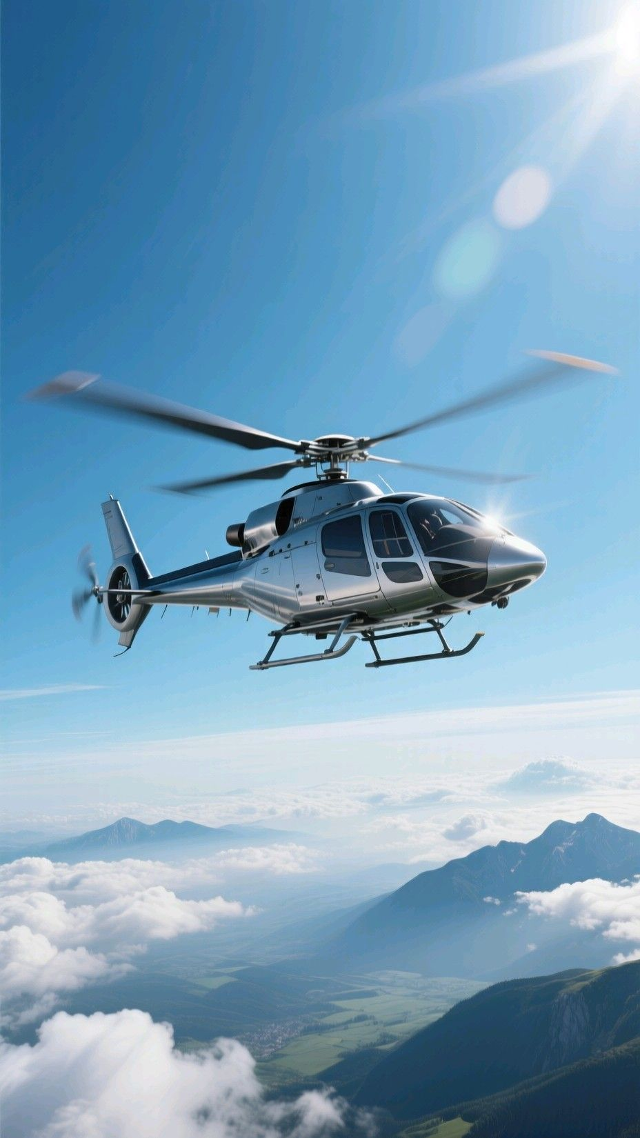 <p>By helicopter</p>