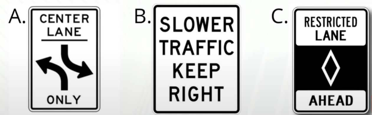 <p>Restricted lane ahead. A diamond-shaped marking shows that a lane is reserved for certain purposes or certain vehicles, such as buses or carpool vehicles during rush hour traffic. Also used in bike lanes. </p>