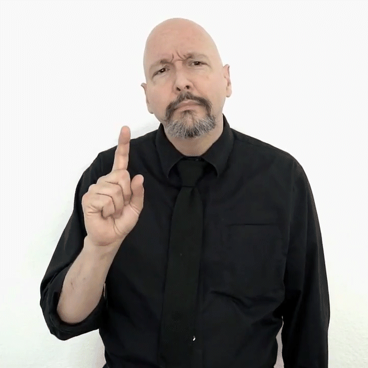 <p><span style="font-size: medium">INDEX-finger handshape. Hold your hand in front of you and "pivot" the hand side to side a couple of times.&nbsp;The movement is in the wrist and elbow NOT in the finger joint. eyebrows down</span></p>