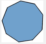 A polygon with nine sides.