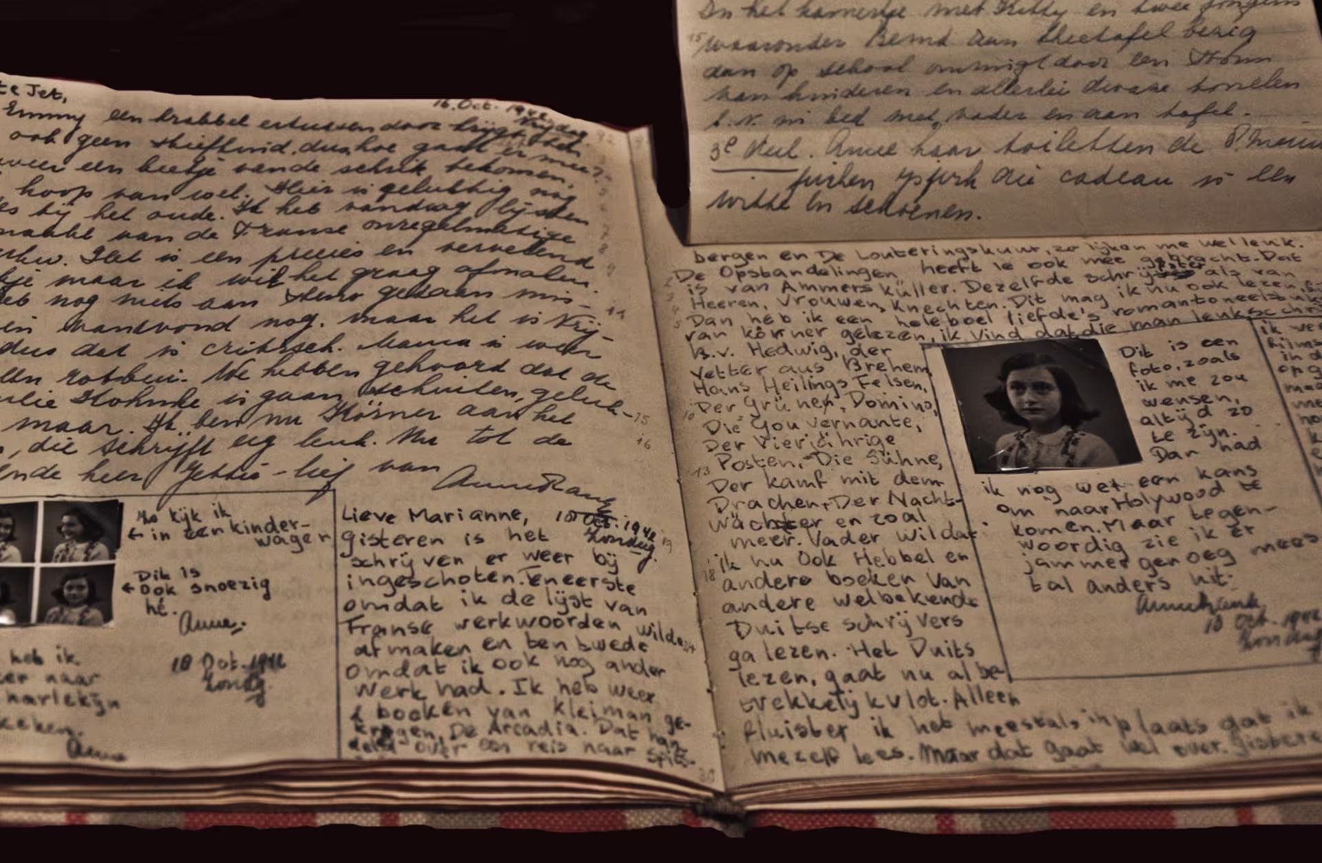 <p><strong>Source Information: </strong>"The Diary of Anne Frank", Personal Diary, Anne Frank, 1942–1944 <strong>Background: </strong>Written between 1942 and 1944, Anne Frank’s diary gives a personal account of life hiding from the Nazis in Amsterdam during World War II.</p>