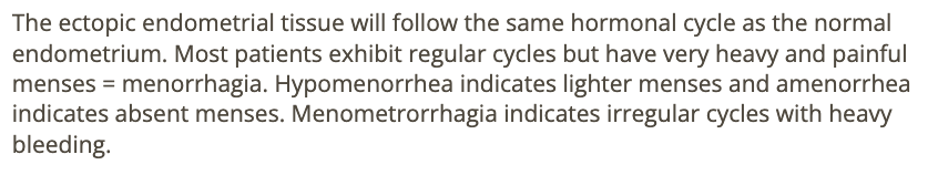<p>c) menorrhagia </p>