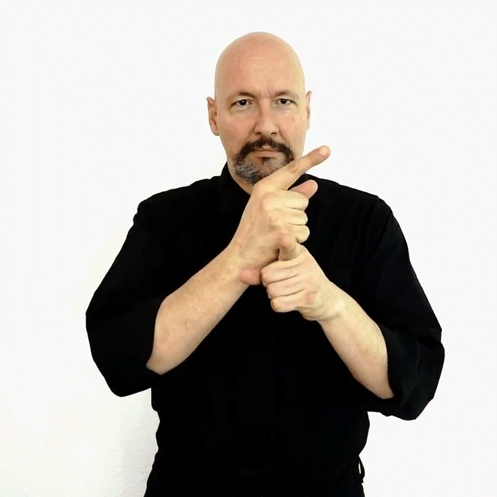 <p><span style="font-size: medium">This sign starts with either a modified "L" hand or "G" hand on the dominant hand and an "index finger" on the non-dominant hand.&nbsp; Then the dominant hand moves downward while changing into an "index" finger handshape at the end of the sign.</span></p>