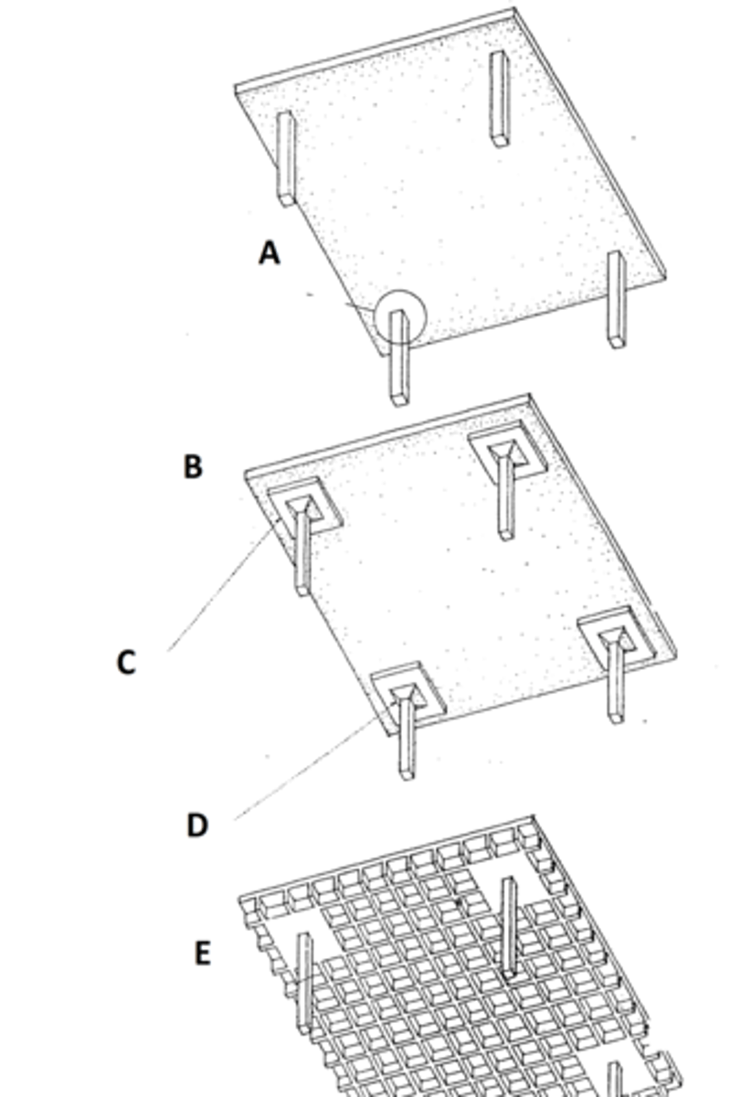 <p>the head of a column support for a flat slab enlarged to increase the plate area in shear [D]</p>