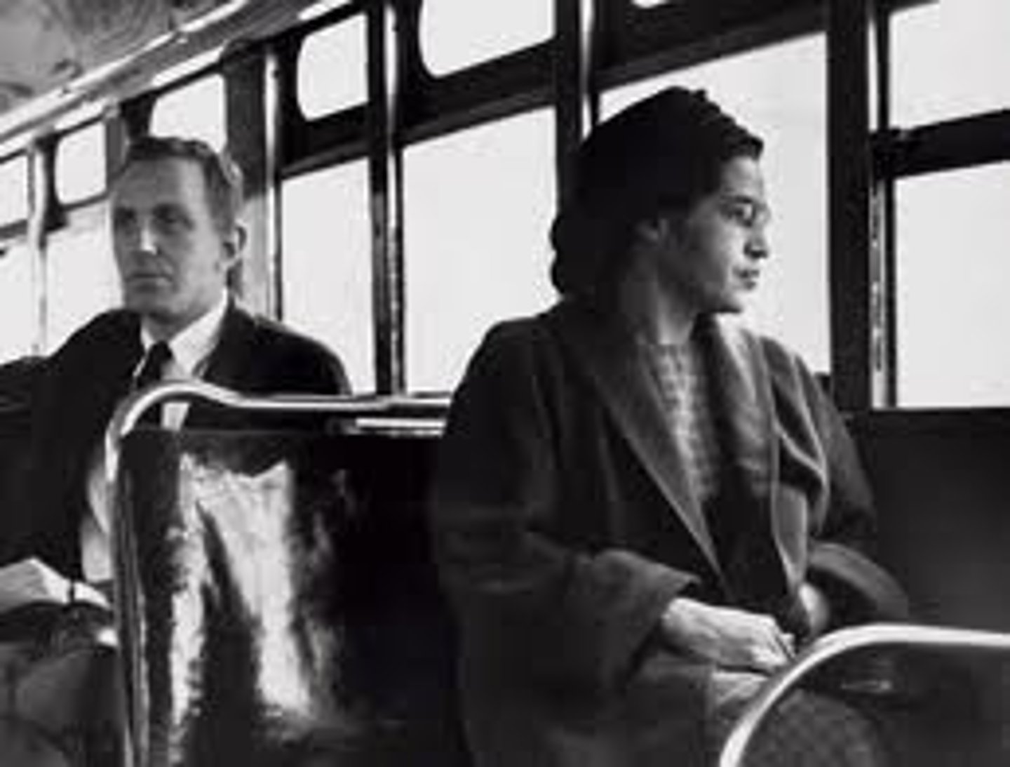 <p>Arrested for refusing to give up a bus seat to a white man, African American leaders called for city-wide boycott of the bus system (which lasted almost 400 days); Supreme Court ruled segregated buses unconstitutional after.</p>
