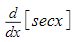 <p>Derivative of secx</p>