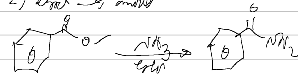 <p>ester → amide</p>