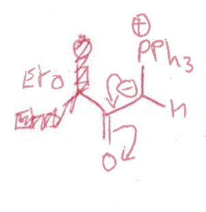 <p>electrons delocalised onto C-C bond</p><p>stabilises and withdraws electron density </p>