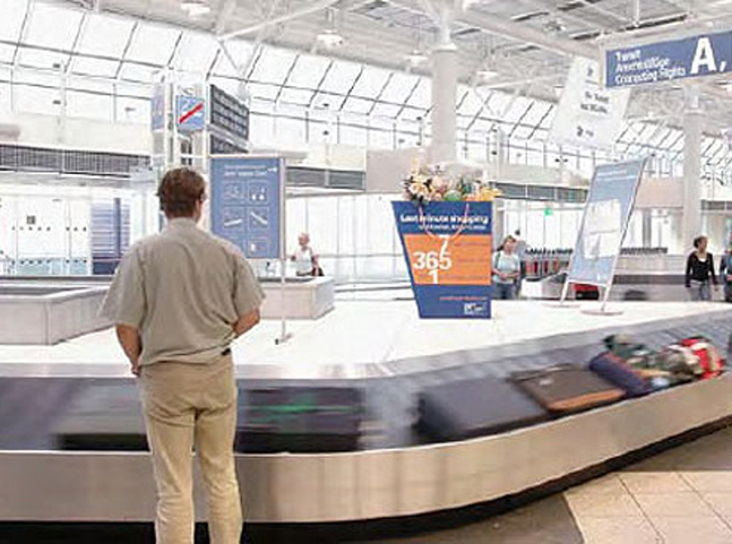 <p>luggage claim</p>
