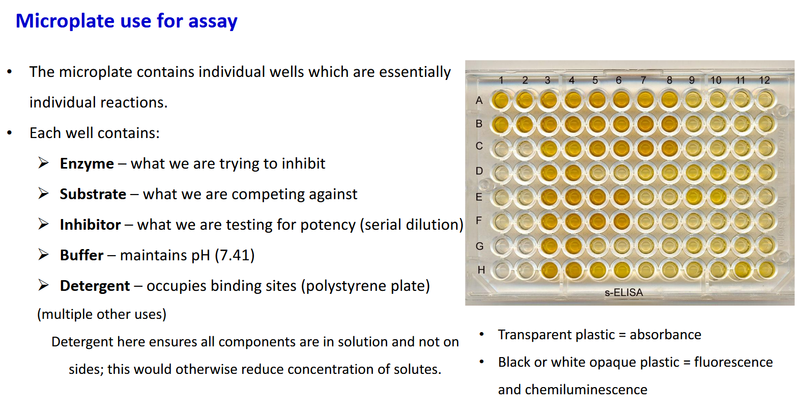 <p>Dtergent ensures the compoents are not bound to the sides of the plate</p>